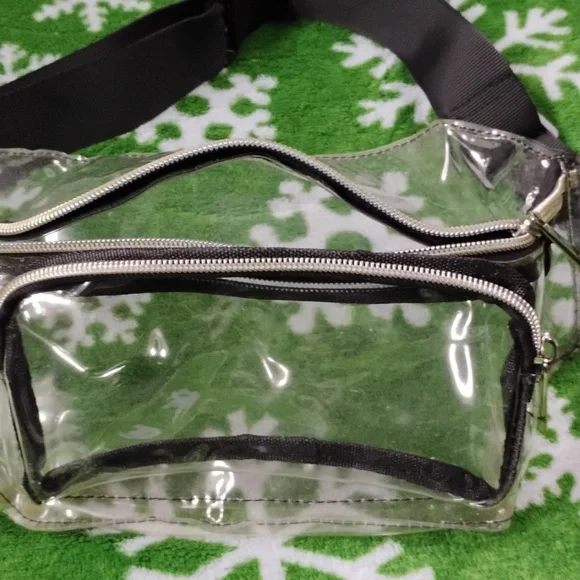 Clear Fanny Pack with Black Trim - Picture 3 of 4